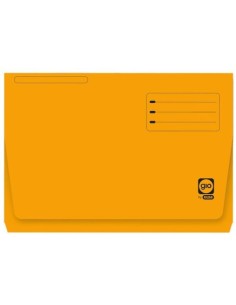 PAQ 25 SUBCARPETAS Fº BOLSA Y SOLAPA 320G NARANJA